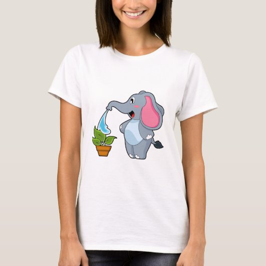 植物と象 Tシャツ (正面)