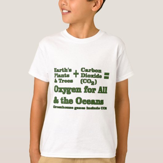植物と酸素の環境の真実 Tシャツ (正面)