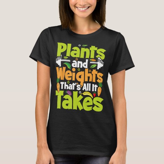 植物と重さはそれだけで取る Tシャツ (正面)