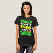 植物と重さは、それが取るすべてビーガン重さ Tシャツ (正面フル)