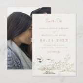 植物と鴨がお知らせします セーブザデート (正面/裏面)