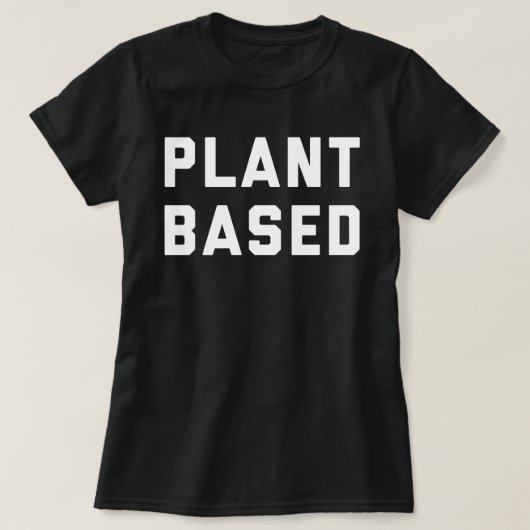植物によって基づくビーガンの引用文 Tシャツ (デザイン正面)