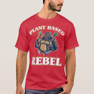 植物に基づく反逆ベジタリアンゴリラビーガン活性 Tシャツ