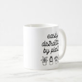 植物に容易に気を取られる コーヒーマグカップ (正面右)