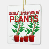 植物に容易に気を取られる セラミックオーナメント (左)