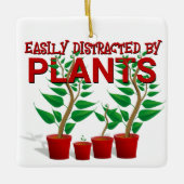 植物に容易に気を取られる セラミックオーナメント (正面)
