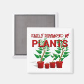 植物に容易に気を取られる マグネット (正面/裏面)