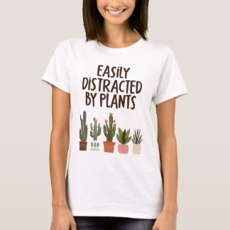 植物に容易に気を取られる Tシャツ