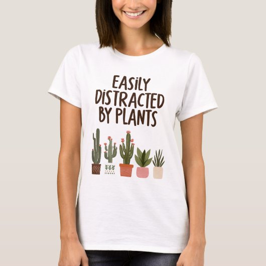 植物に容易に気を取られる Tシャツ (正面)