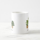 植物に容易に気を散らす屋内植物 コーヒーマグカップ (中央)