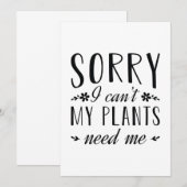 植物に必要な物がなくてごめんなさい サンキューカード (正面/裏面)