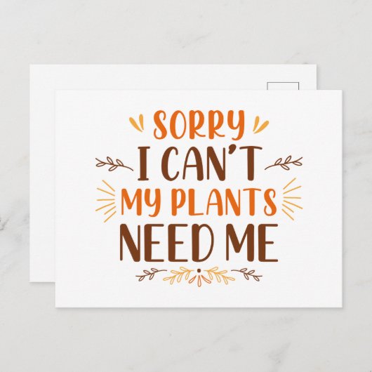 植物に必要な物がなくてごめんなさい ポストカード (正面/裏面)