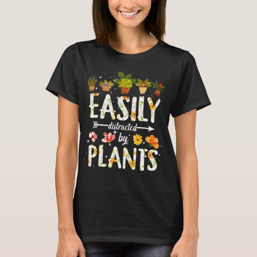 植物に気を取られやすい 庭師 園芸 G Tシャツ (正面)