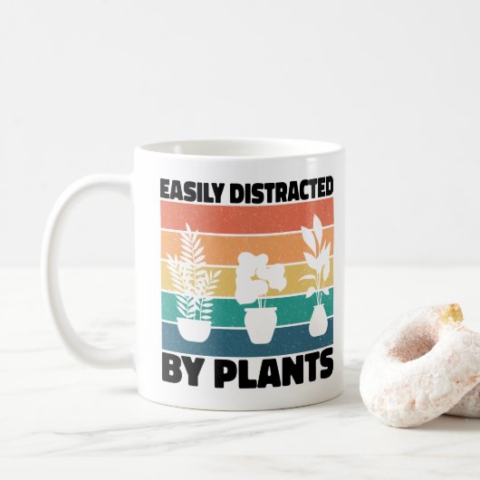 植物に気を取られやすい 植栽 愛 多色 コーヒーマグカップ (ドーナツ)