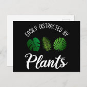 植物に気を取られる ポストカード (正面/裏面)