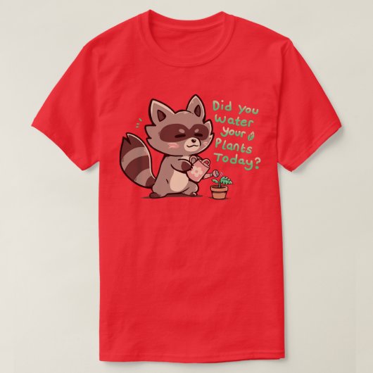 植物に水を与えた Tシャツ (デザイン正面)