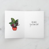 植物に溺れる |友情おもしろいカード カード (内部)