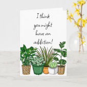 植物に溺れる |友情おもしろいカード カード (黄色い花)