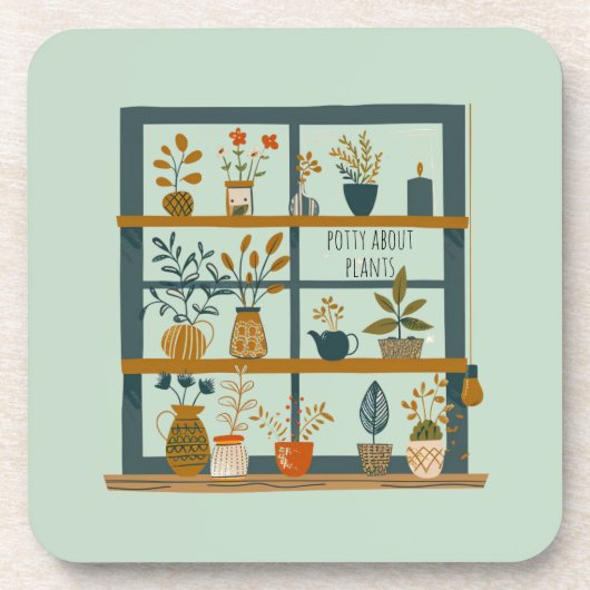 植物に関するかわいいトイレ コースター (正面)