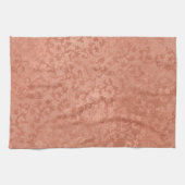 植物のばら色の金ゴールドののどのエンボスのヴィンテージ キッチンタオル (横)
