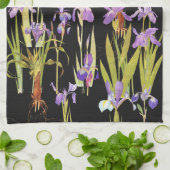 植物のアイリスによっては花のアイリスが開花します キッチンタオル (折り畳み)