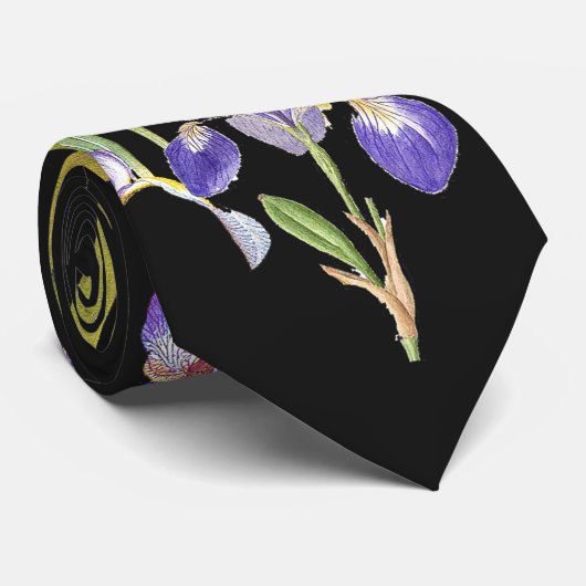 植物のアイリスによっては花のアイリスが開花します ネクタイ (ロール)