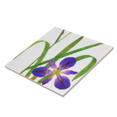 植物のアイリスによってはRedouteの花柄の庭が開花します タイル (側面)