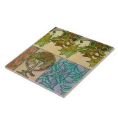 植物のアールヌーボースタイル,ミュシャ タイル (側面)