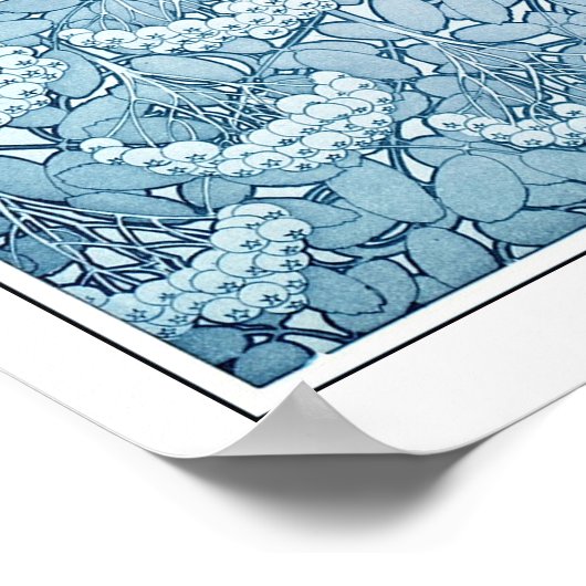 植物のアールヌーボースタイル,ミュシャ ポスター (角)