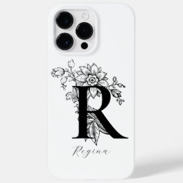 植物のイニシャル「R」モノグラムネーム Case-Mate iPhone 14 PRO MAXケース