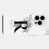 植物のイニシャル「R」モノグラムネーム iPhoneケース (裏面横)