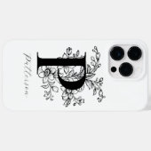 植物のイニシャルPモノグラム名 Case-Mate iPhoneケース (裏面 (横))