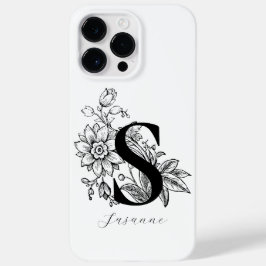 植物のイニシャルSモノグラム名 Case-Mate iPhone 14 PRO MAXケース