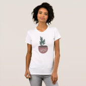 植物のインテリアグリーン ポット Tシャツ (正面フル)