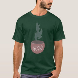植物のインテリアグリーン ポット Tシャツ