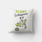 植物のウィスパーおもしろいラー – かわいい庭師と植物 クッション (正面)