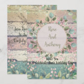 植物のウェディング・招待状 招待状 (正面/裏面)