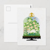 植物のウサギのクロッシュ2 ポストカード (正面/裏面)