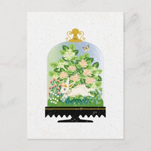 植物のウサギのクロッシュ2 ポストカード (正面)