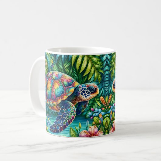 植物のウミガメ コーヒーマグカップ (正面左)