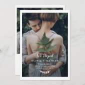 植物のエレガンス|写真の結婚発表 招待状 (正面/裏面)