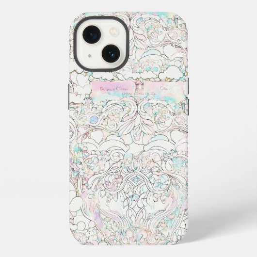 植物のエレガンス: 敏感なiPhoneケース iPhoneケース (裏面)