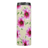 植物のエレガントな庭ピンクの花名前 タンブラー (裏面)