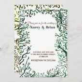 植物のエレメント ウェディングカード 招待状 (正面/裏面)