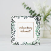 植物のエレメント , 花嫁の花を運ぶ女の子のカードになりますか サンキューカード (スタンド正面)