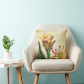 植物のカラフルなサボテンの花のヴィンテージ クッション (椅子)