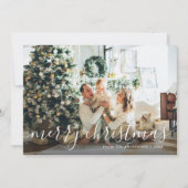 植物のカリグラフィー写真 メリークリスマスカード シーズンカード (正面)