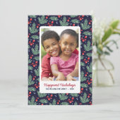 植物のクリスマス|のカラフルな休日の写真カード シーズンカード (スタンド正面)