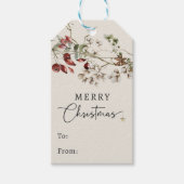 植物のクリスマス ギフトタグ (正面)