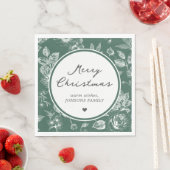 植物のクリスマス スタンダードランチョンナプキン (インサイチュ)
